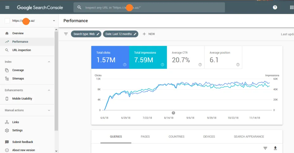 Arenda.az — Google Search Console
