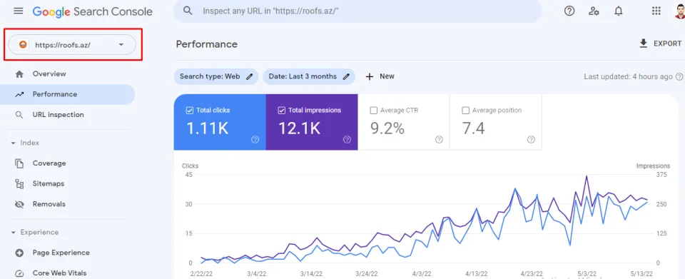 Roofs.az — Google Search Console